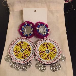 SOLD Free People Bali Beaded Earrings